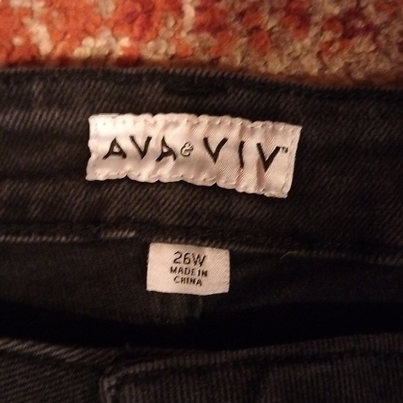 Women's plus size Ava and Viv black jeans size 26w NWT - Picture 4 of 10